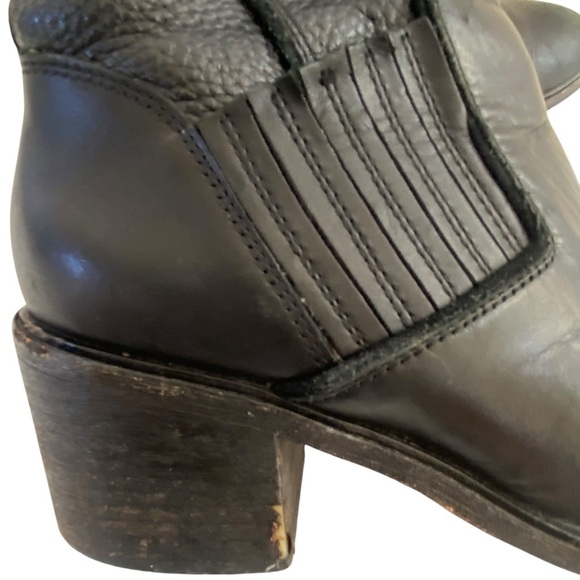 DONALD PLINER Classic Black Riding Full Length Pebble Leather Boots  SZ 7.5 - Picture 13 of 16